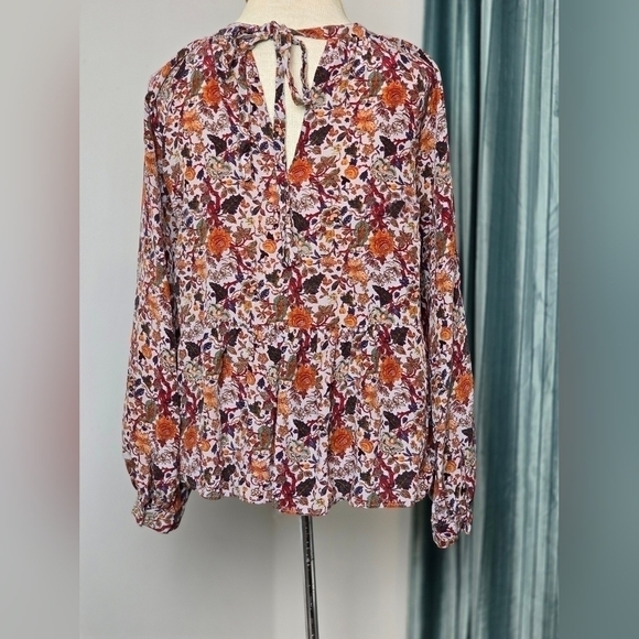 Madewell x Karen Walker Women's Floral Long Sleeve Blouse Sz xSmall (598) - Picture 3 of 5